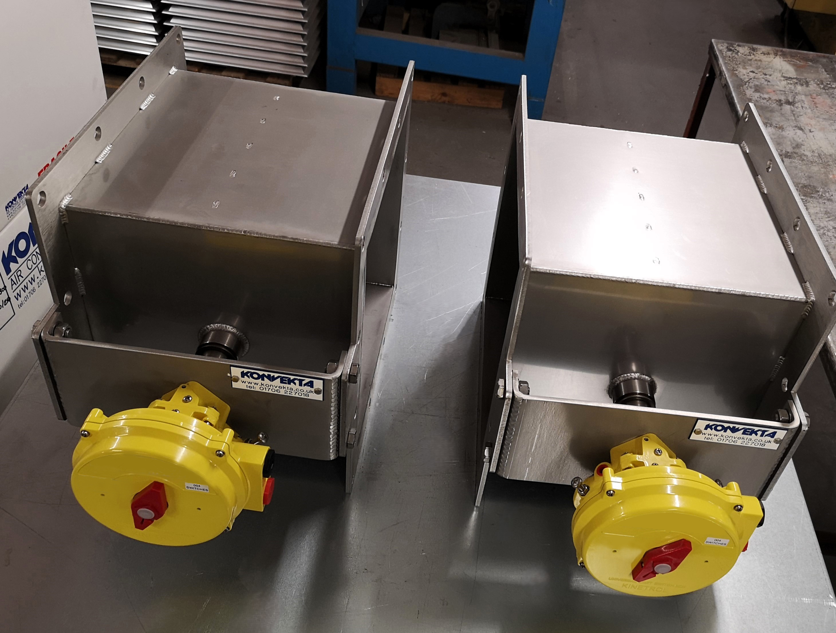 Konvekta bespoke KHDR stainless steel isolation dampers